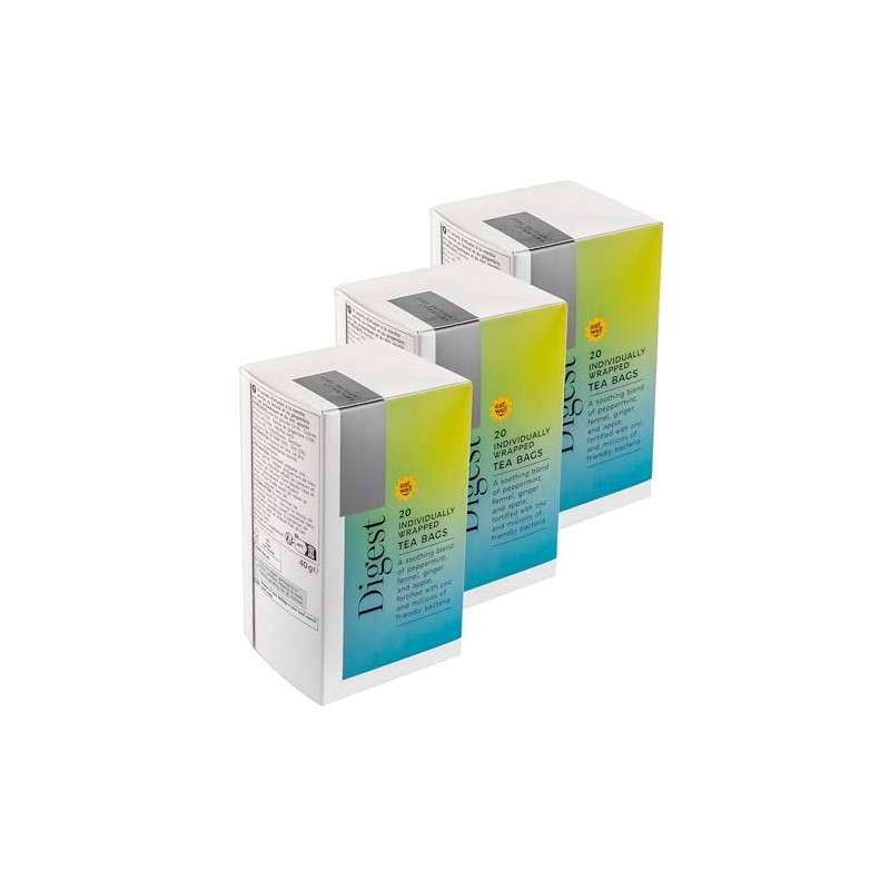 60 x Digest Peppermint, Fennel, Ginger, Apple, Zinc Herbal Infusion