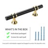 Rergy Cabinet Handles Drawer Pulls and Knobs, 10Pack Black and