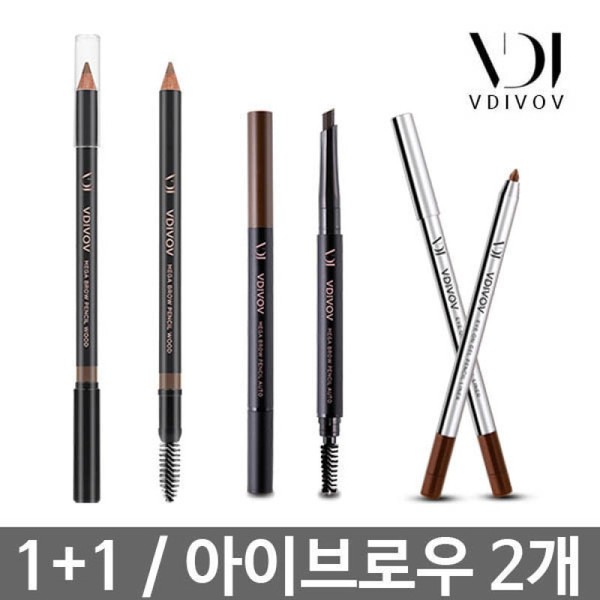 1+1 Vidivo Mega Brow Pencil Auto/Gel Liner / 1+1 비디보브