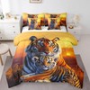 Castle Fairy Tiger Wildlife Comforter Set 7 Pieces Queen Size,Tropical