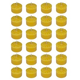 24 Tea Lights Flower Motif Made from 100% Pure Beeswax