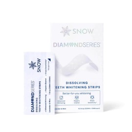SNOW Diamond Dissolving Teeth Whitening Strips - Gentle & Enamel Safe White Strips for Teeth Whitening, at-Home Dental Hygiene & Tooth Care with Hydroxyapatite - 42 Ct