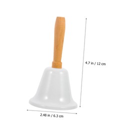 WOONEKY 2pcs Rustic Iron Ring Bell Handbell Jingle Bells for Christmas Party Hotel Service Bell