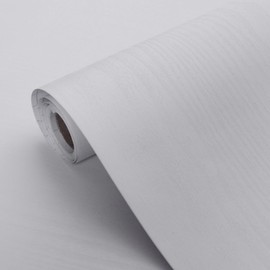WADILE White Wood Peel and Stick Wallpaper 15.9in X 393.7in, Contact Paper for Cabinets/Countertops Waterproof, Removable Wall Paper for Furniture Kitchen Self-Adhesive, Vinyl Realistic Wood Sensation