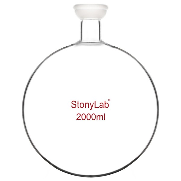 stonylab Spherical Joint Round Bottom Receiving Flask, Borosilicate Glass Rotary