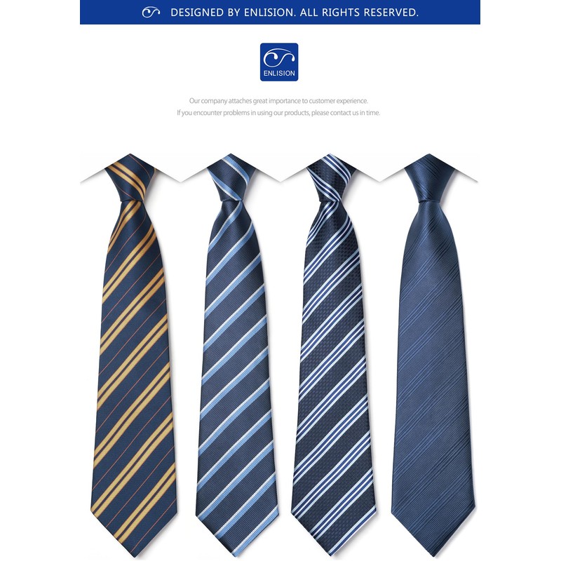 Enlision Business Necktie, Set of 4, , for Men, Formal,