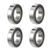 Pack of 4 6902-2RS Deep Groove Ball Bearings 15 mm