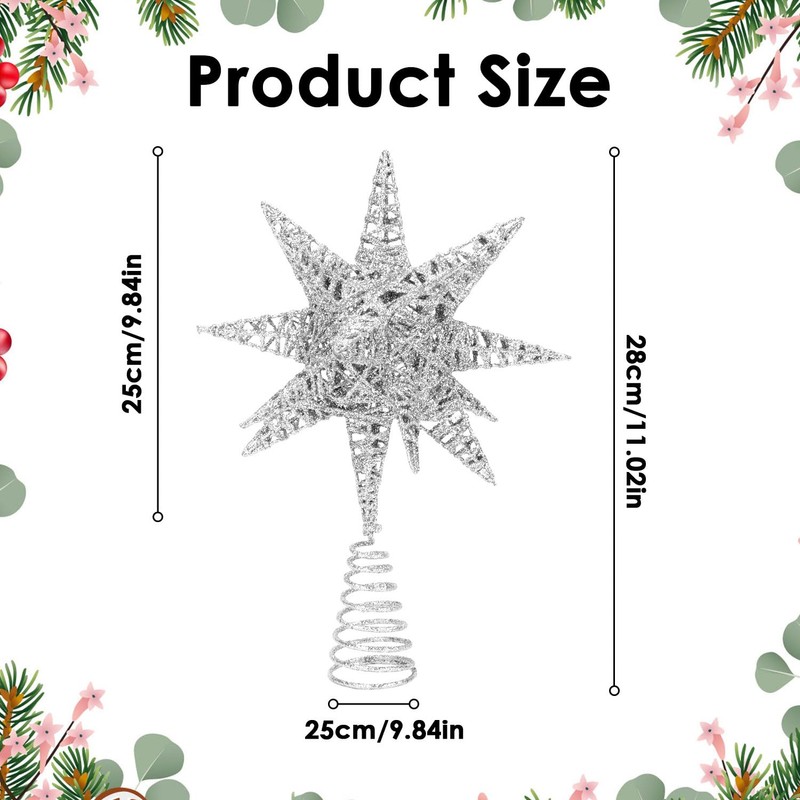 Christmas Tree Topper Lighted, 18 Point Explosion Tree Star, Christmas