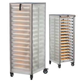 Pan Bun Rack Cover, 23" W x 28" D x 64" H,PVC Frosted,High Density Waterproof Bread Rack Cover,Kitchen Bakery Single Rack Covers.