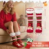 wipalor Christmas Socks for Women Mens with Non-Slip Grippers, Fuzzy
