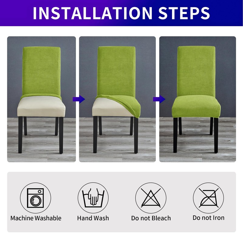 Howhic Chair Covers for Dining Room Set of 4, Stretchy