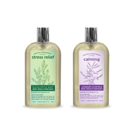 Everyday Aromatherapy Body Wash Duo | Eucalyptus Mint and Lavender Chamomile | 28oz Pack of 2 | Home and Body Company