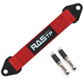 RASTP Limit Strap, Premium Quad Wrap Limit Strap Car Hauler Axle Straps Truck Wrecker Wheel Tie Down Strap with 10,000 Lb Webbing Strength (12 Inch,Red)