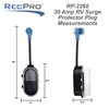 RecPro RV Portable Surge Protector 30 Amp with Water Resistant