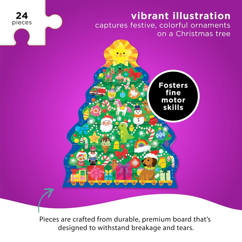 Crocodile Creek 24 Pc Puzzle/Christmas Tree