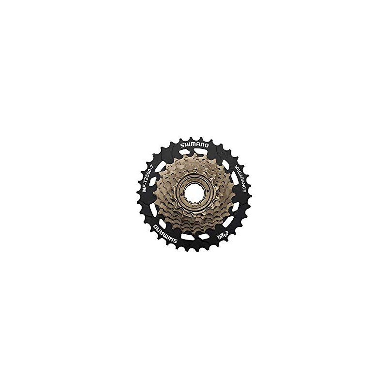 SHIMANO,One Size,Silber/Schwarz,EMFTZ5007434 Tourney/TY MF-TZ500 7-speed multiple freewheel, 14-34 tooth