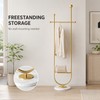 Modern Freestanding Stainless Steel Clothes Rack with Hanging Bar &