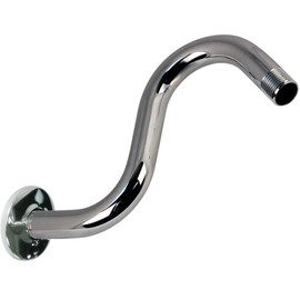 Jones Stephens Chrome Plated S-Shaped Shower Arm with 6" Rise and Flange