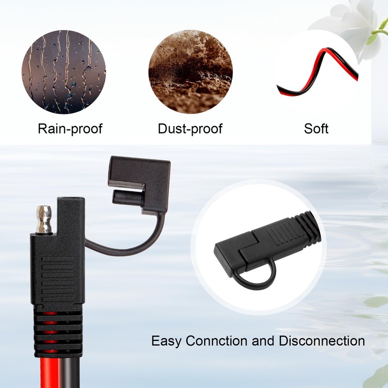 Kimbluth SAE Extension Cable 3FT 10AWG Quick Disconnect Wire SAE