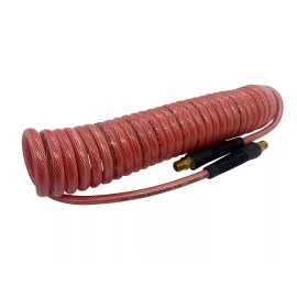 Preece Precision HEAVY DUTY 250 PSI Braided Poly Coiled Air Hose 3/8 X 20 FT Coil 1/4" Male NPT