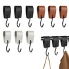 VARKAGE S Hooks Black with Leather Loop, Pack of 9