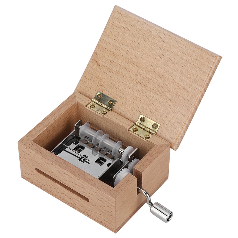 15 Note HandCranked Wooden Music Box with 7Pcs Blank Paper
