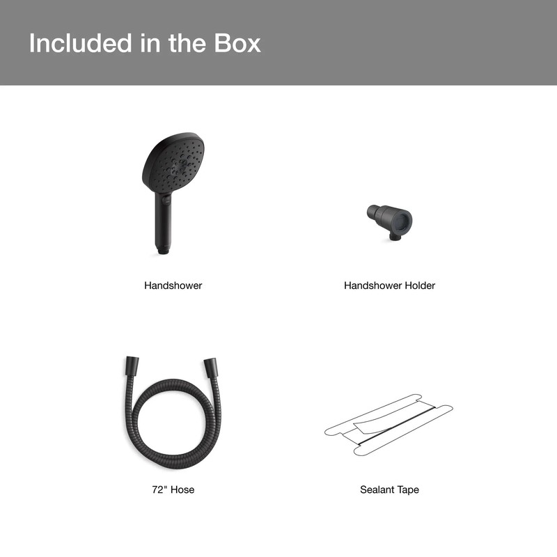 Kohler Magnetic Docking Prosecco Multifunction Handheld Shower Head (Chrome1)