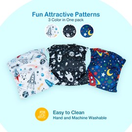 Pet Soft Dog Belly Bands - Washable Male Dog Diapers Belly Band for Male Dogs, Reusable Male Dog Belly Wraps 3pack for Doggy Puppy(Space, M)