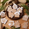 24 Pcs Christmas Gingerbread House Ornaments Gingerbread Hanging Decorations Silicone