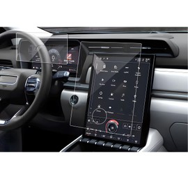 SXCY 2PCS for 2025 2026 GMC Terrain Screen Protector Tempered Glass [GPS+Dash] for 2026 GMC Terrain Accessories 2025 Terrain Display Screen Protector