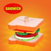MIKNEKE Wooden Sandwich Stacking Toys for Kids, Play Fake Food
