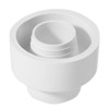 SPARES2GO External Toilet Flush Cone Rubber White Pipe to Pan