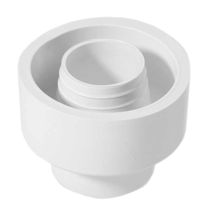 SPARES2GO External Toilet Flush Cone Rubber White Pipe to Pan