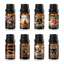Slashome Christmas Essential Oils Set | 8 Pcs Xmas Essential Oils for Diffusers for Ho...