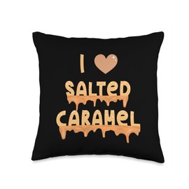 I Love Heart Salted Caramel Funny Fall Sweet Treat Lover Throw Pillow