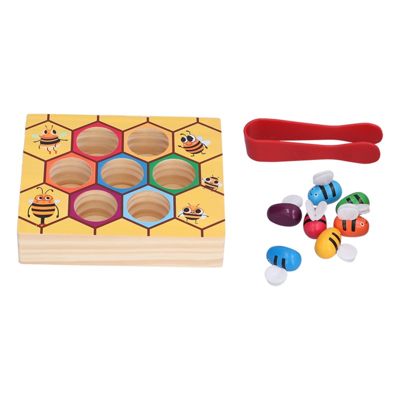 Clamp Bee Matching Game Toys Early Educational Learning Fine Motor