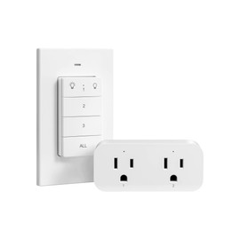 DEWENWILS Remote Control Outlet Wireless Light Switch, 2 Independent Control Sockets Electrical Remote Outlet Switch for Plug in Pendant Light, No Wiring,100 Ft Range, FCC Listed