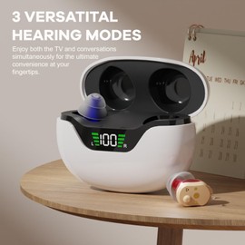 16-Channel True Hearing Aids, Virtually Invisible OTC Hearing Aids for Seniors with Noise Reduction, No Whistling Digital Hearing Aids with Feedback Cancellation, Comfort Design (GM-933)