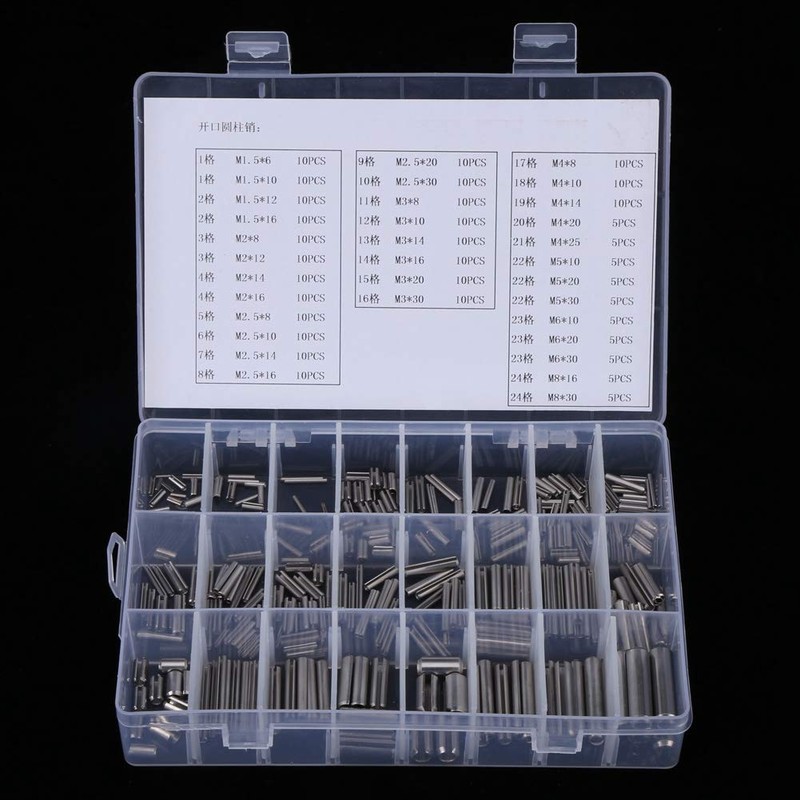 Assorted Spring Pin,Roll Pin Assortment Set M1.5 M2 M2.5 M3