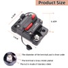 Foknya 50 Amp Circuit Breaker, Manual Reset Switch Waterproof Inline