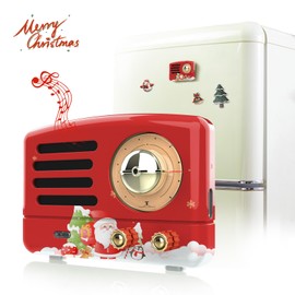 Muzen OTR Magnetic Sticker Speaker Portable Bluetooth Speaker,Apply for Metal Surface, Wireless Bluetooth 5.3 and Type-C Charge, Mini Size with Big Loud, Retro Style Home Accessory