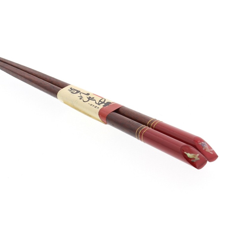 Ishida Japanese Chopsticks Shell Craft Abalone Color Rabbit Wooden (Natural