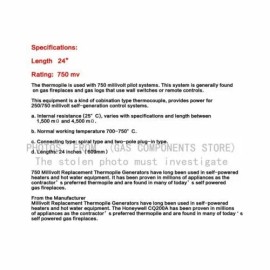 MeTer Star EARTH STAR 750 degree Millivolt Replacement Thermopile Generators Used on gas...