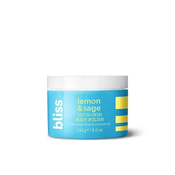 Bliss - Lemon & Sage Satin Skin Body Polish With Shea Butter & Coconut Oil | Smoothing & Balancing Skincare | All Skin Types | Cruelty Free | Paraben Free | 8.5 fl. oz.
