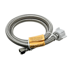 PROCURU 60-Inch x 3/8" Comp x 7/8" BC, Universal Flexible Toilet Connector, Braided Stainless Steel Water Supply Line (9ST60-1P)