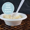 Plasticpro Disposable White Plastic Soup Spoons Heavyweight Utensils Pack of