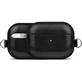 Haobobro [Soft-Touch Series] AirPods Pro Case with Lanyard Strap - AirPods Pro 1st Generation Leather Case - AirPods Pro Protective Leather Case - AirPods Pro Leather Case Cover - Black