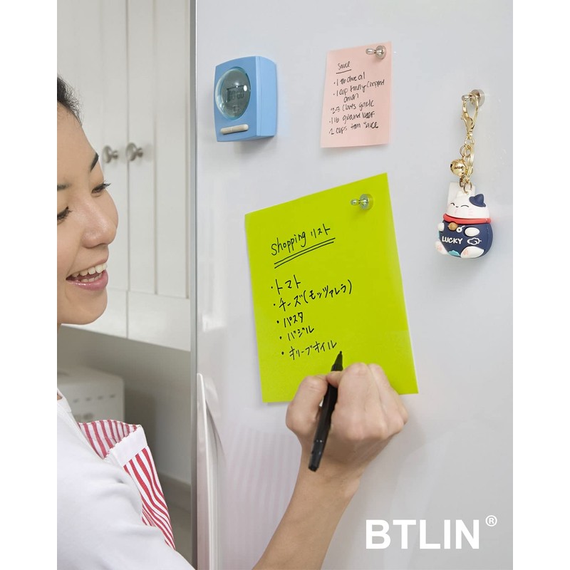 BTLIN Fridge Magnets Strong, Neodymium Magnetic Push Pins Heavy Duty
