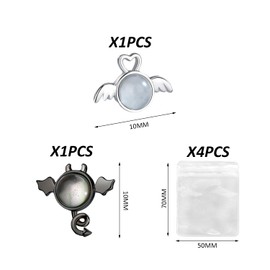 Engel und Teufel Women's Stud Earrings, 925 Silver, Hypoallergenic, Fashionable Stud Earrings, Asymmetrical Women's Earring Jewellery, Suitable Girls Women's Jewellery Stud Earrings, Silver