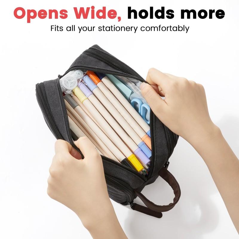 Sooez Large Pencil Case Pouch, Extra Big Pencil Pouch Pencil